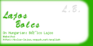lajos bolcs business card